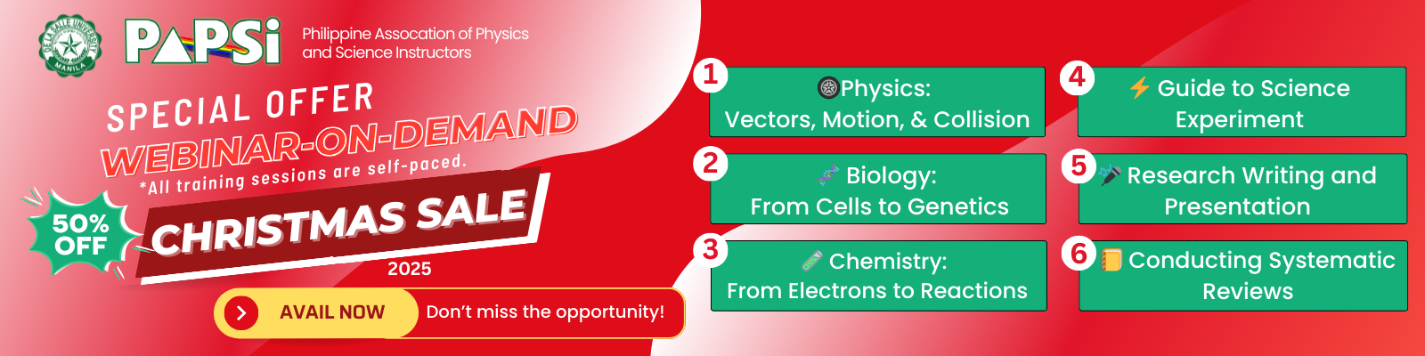 PAPSI 2025 Christmas Promo Header